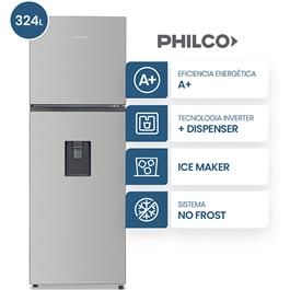 Heladera No Frost Philco PHNT324XDI Top Mount 324Lts Dispenser Inverter    